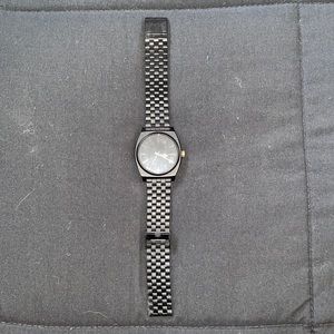 Nixon ‘The Time Teller’ Black Metal Watch